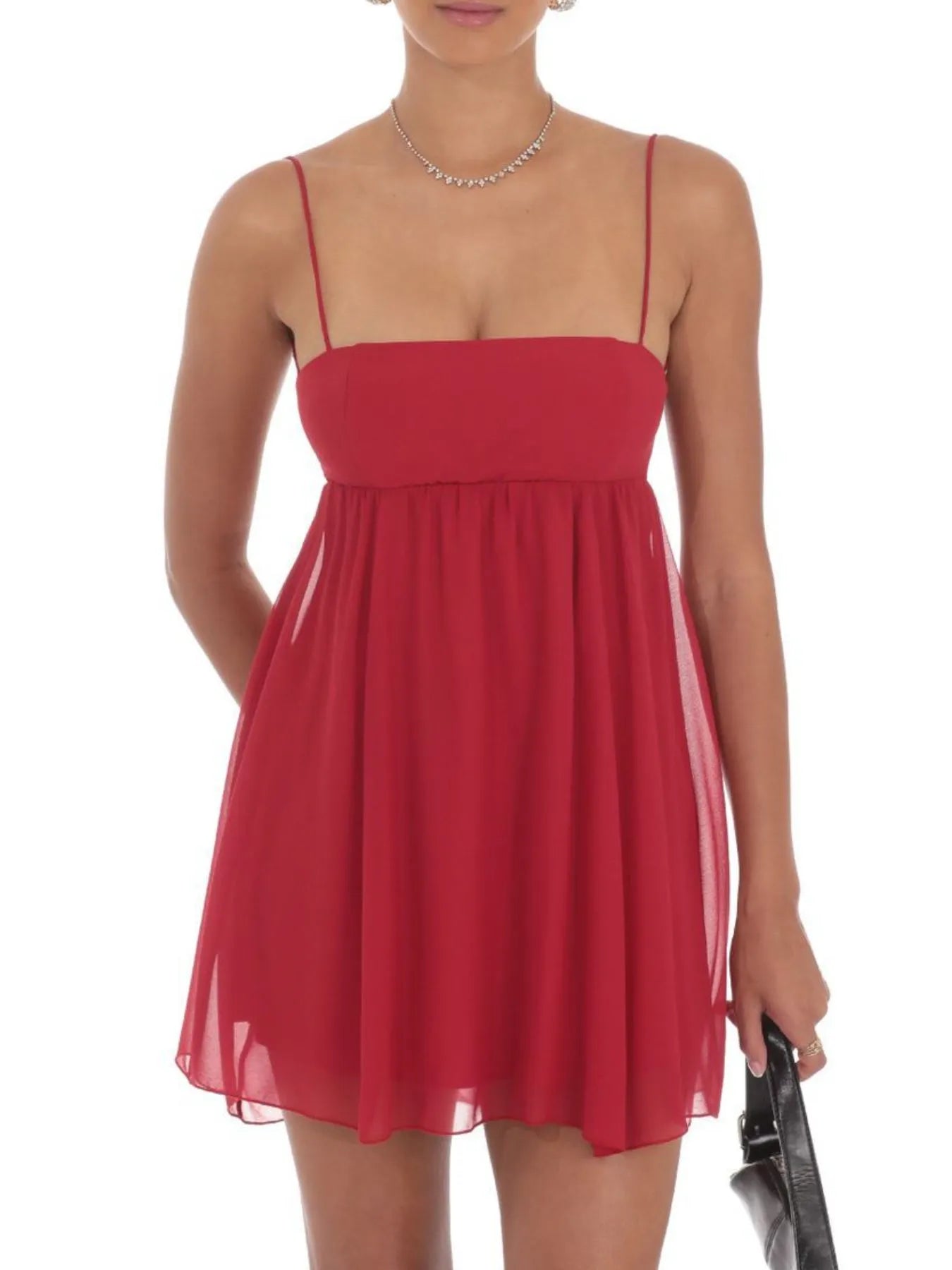 Tie Back Spaghetti Strap Mini Dress