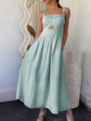 Devine Cutout Square Neck Cami Dress