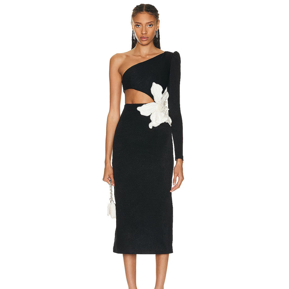 Elegant Flower Cutout Elite Party Dress