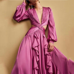 Selly V-Neck Summer Cutout Wedding Dress