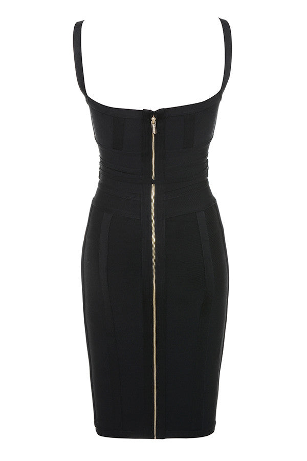 MEAGA TIE WAIST BANDAGE DRESS