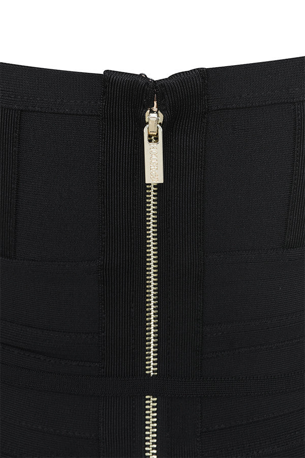 MEAGA TIE WAIST BANDAGE DRESS-WHITE