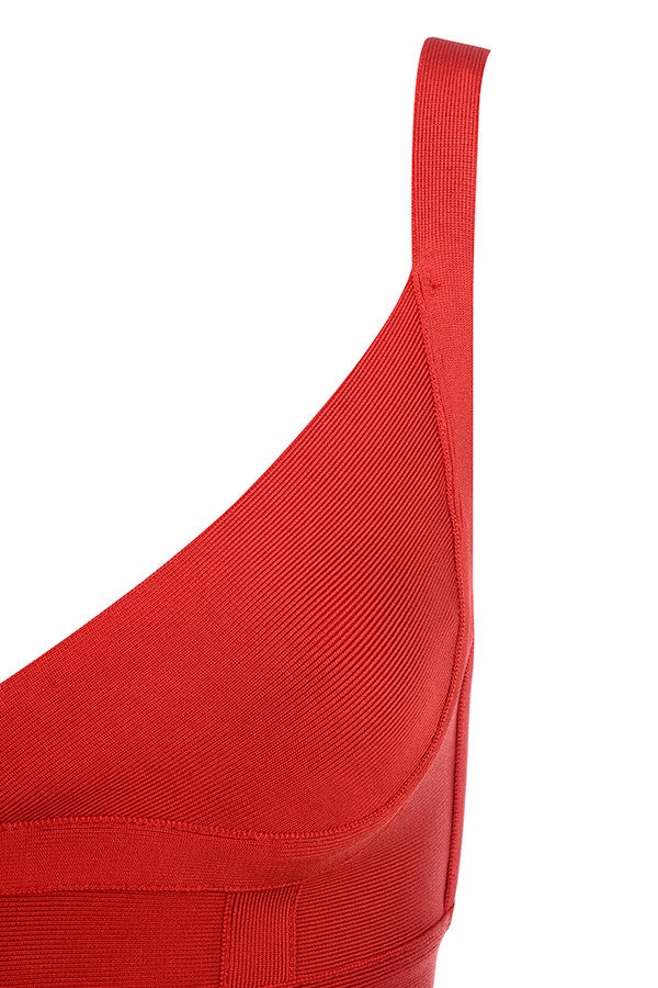 MEAGA TIE WAIST BANDAGE DRESS-WHITE