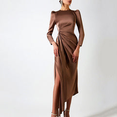 Elegant Slim Dress With Irregular Hips