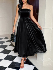 Ruched Tube Midi Dress