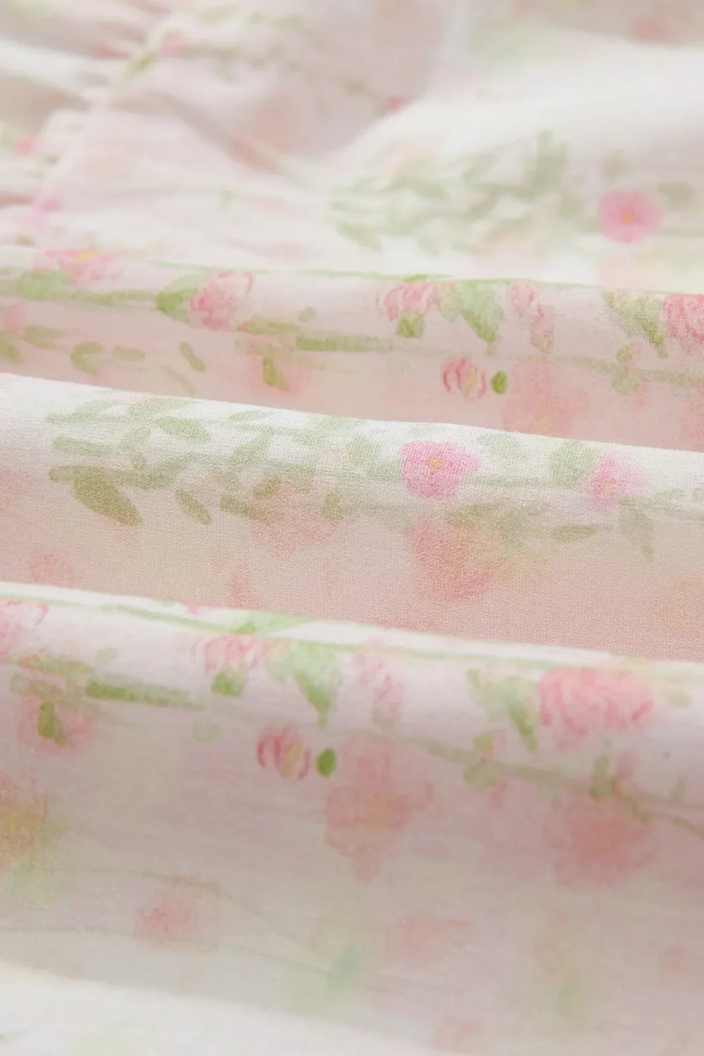 Floral Puff Sleeve Square Neck Knotted Open Back Ruffled Mini Dress