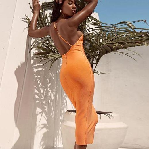 One-shoulder Bandage Dress