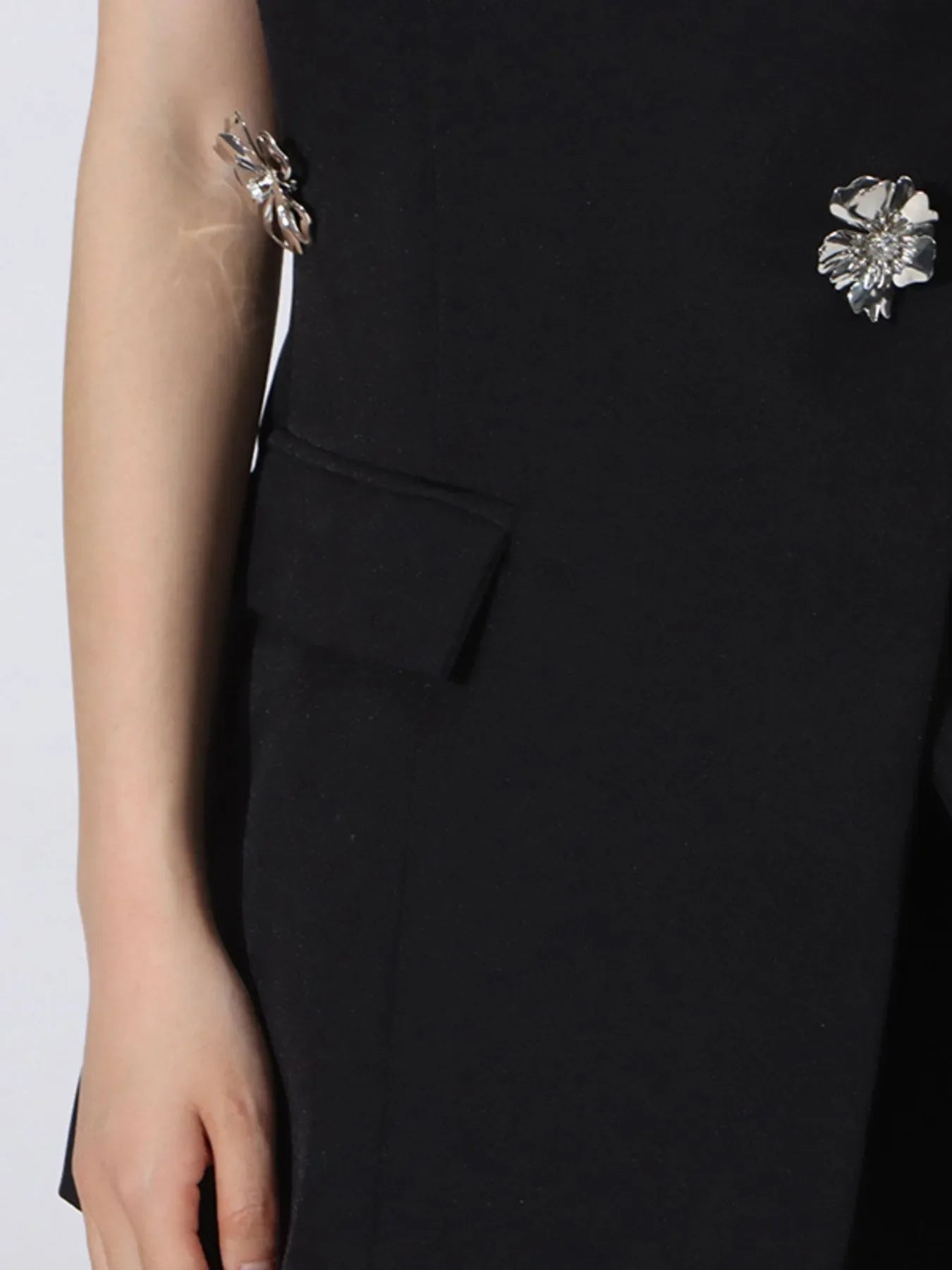 Flower Sleeveless Vest and Skirt Set