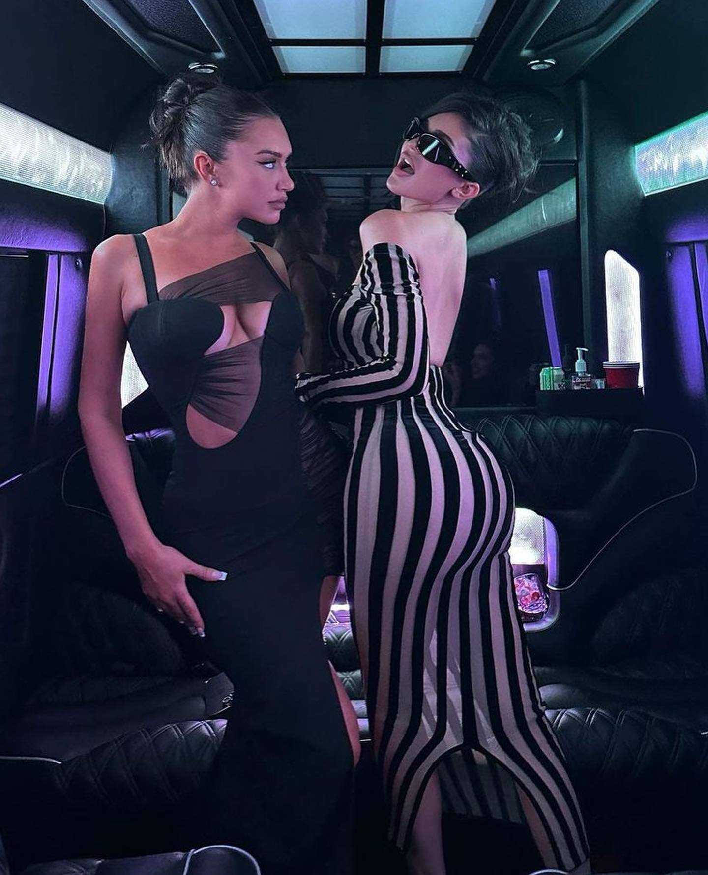 KALIA STRIPED MIDI DRESS