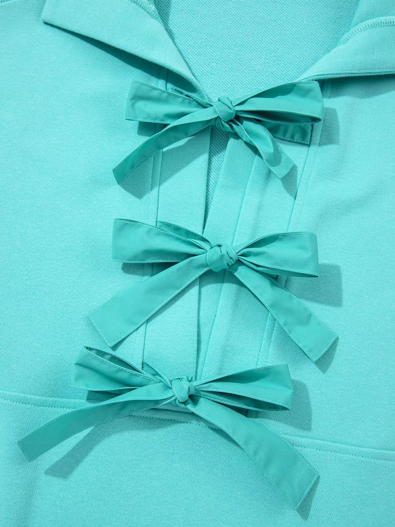 Bow Front Collared Side Pocket Shift Mini Dress