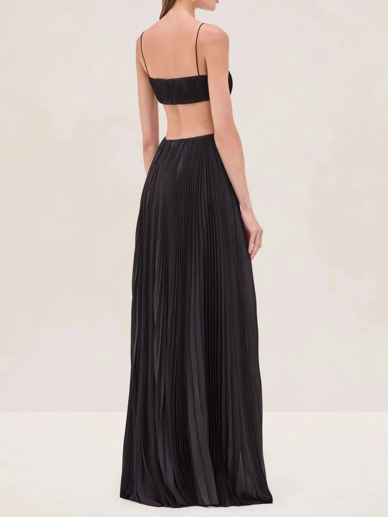 Cutout Ruched Maxi Cami Dress