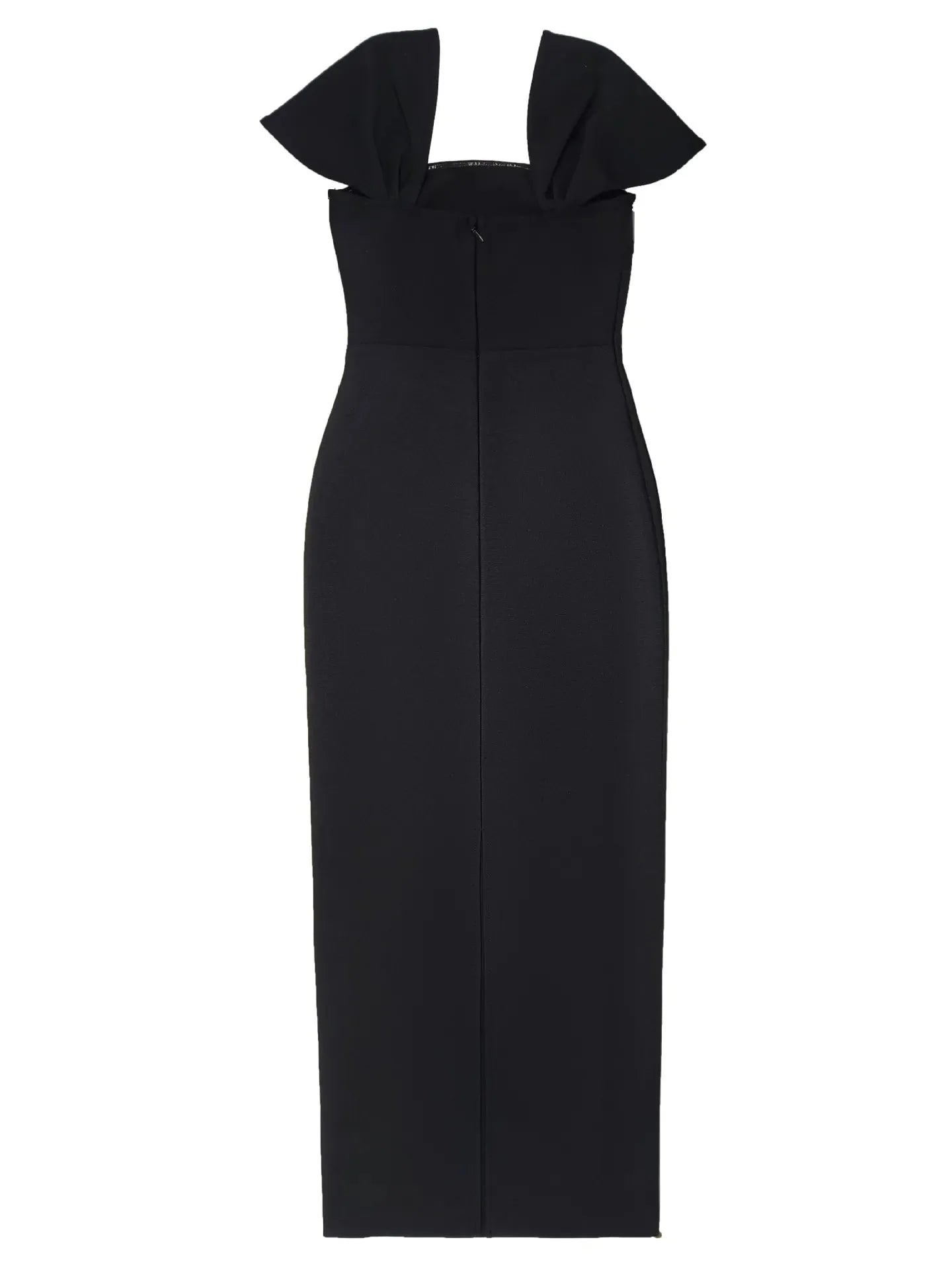 Allure Diamond Maxi Red Dress-Black