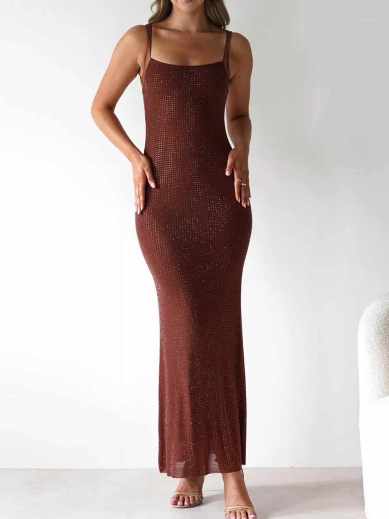 Backless Sleeveless Bodycon Maxi Dress