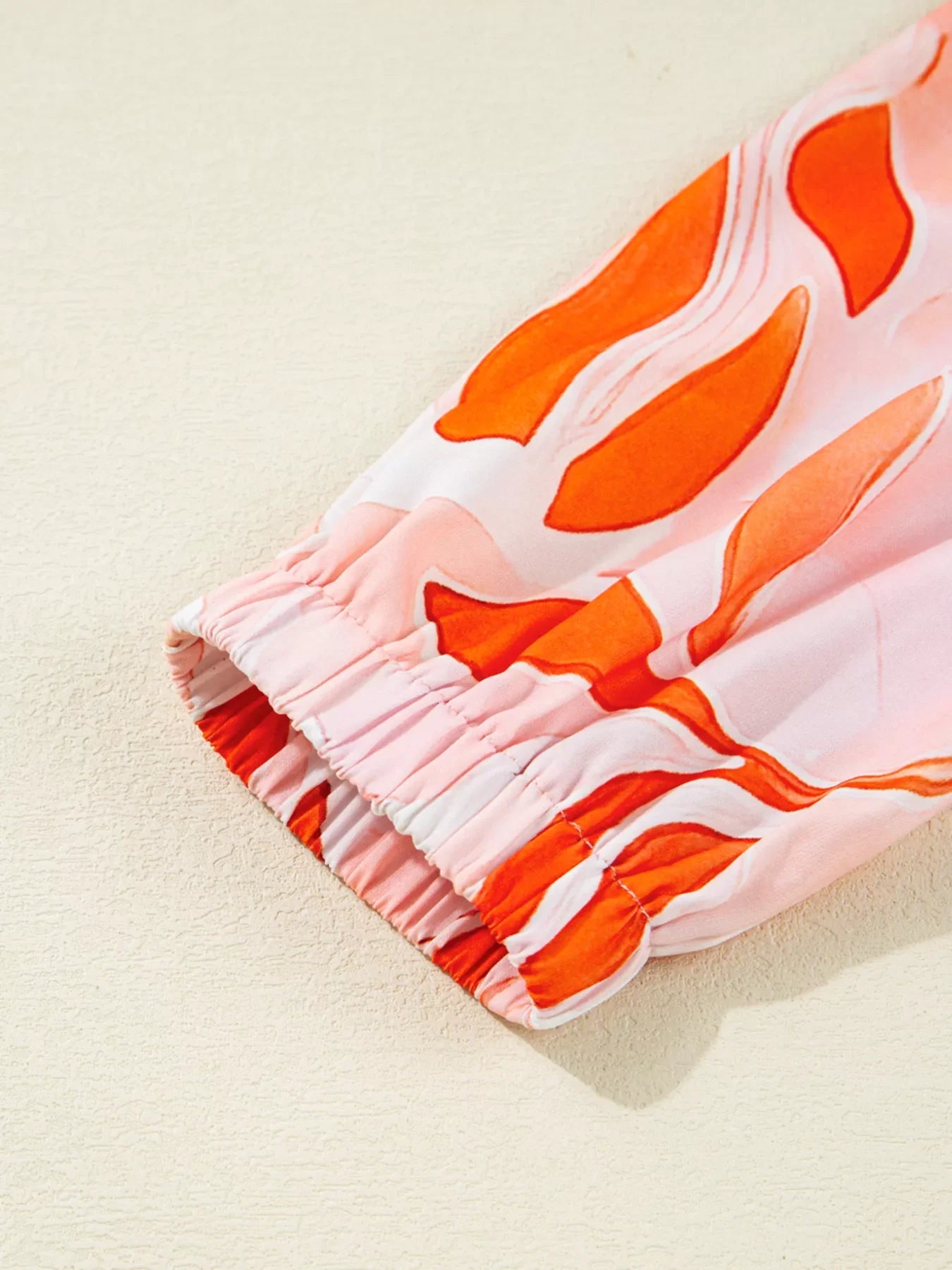 Abstract Print Long Sleeve Tiered Mini Dress