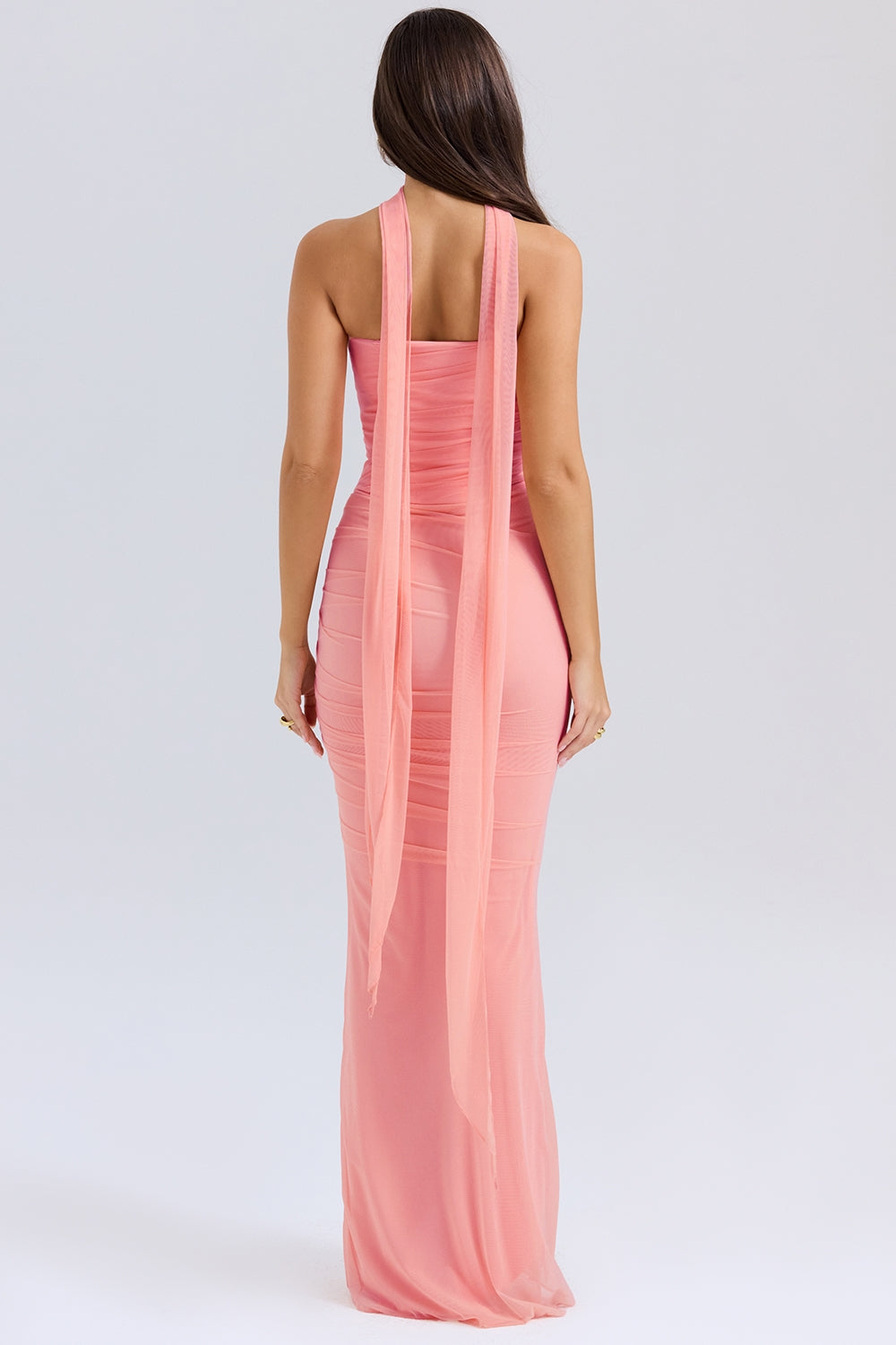 CASSIA CORSET MAXI DRESS-PINK
