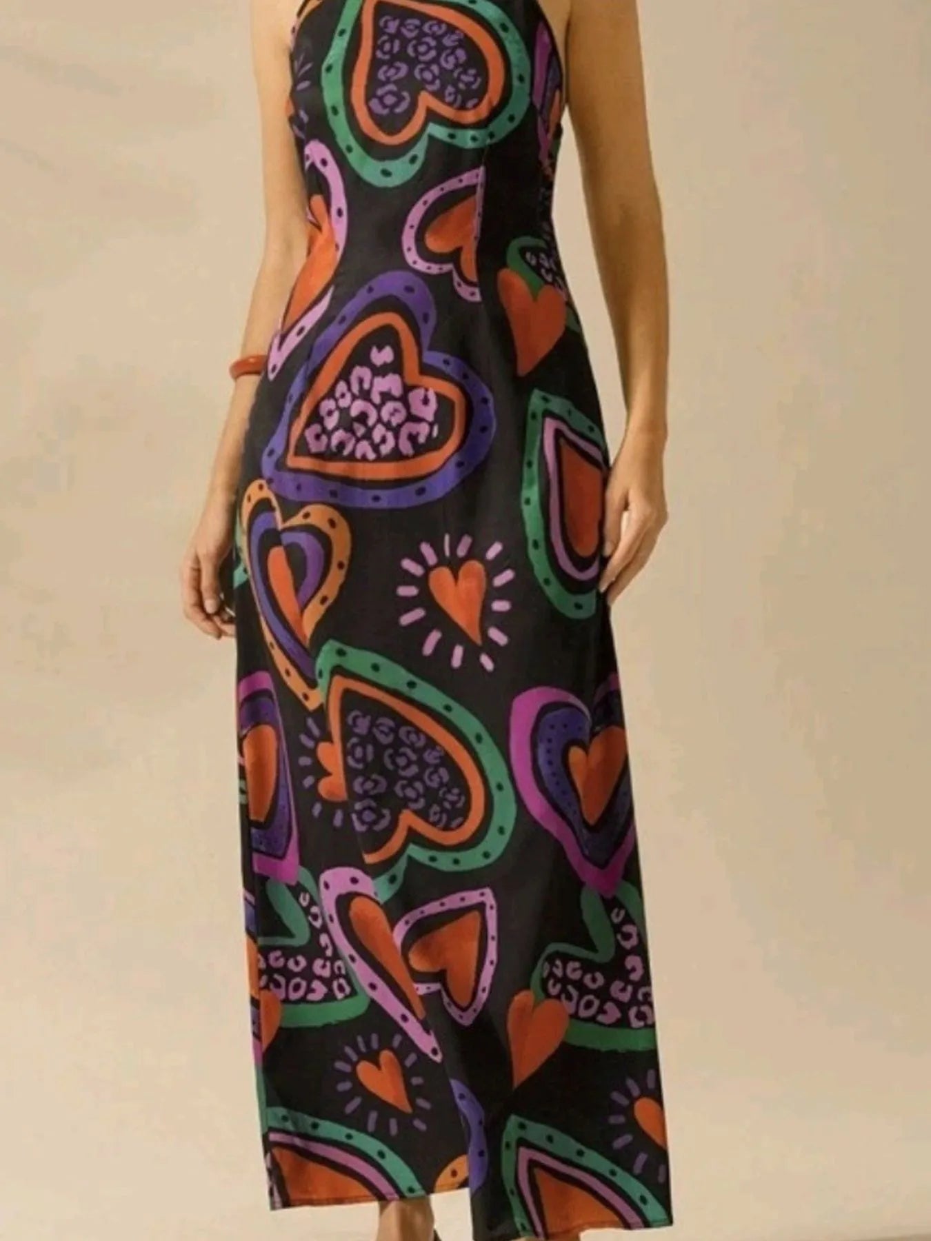 Printed Sleeveless Maxi Dress