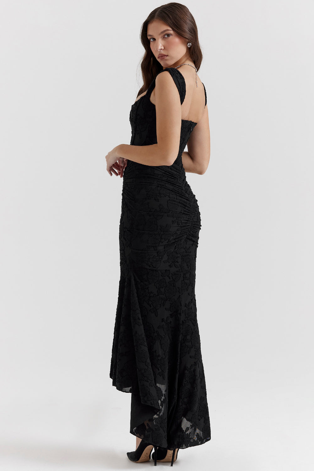 Alyia Vintage Cream Maxi Dress