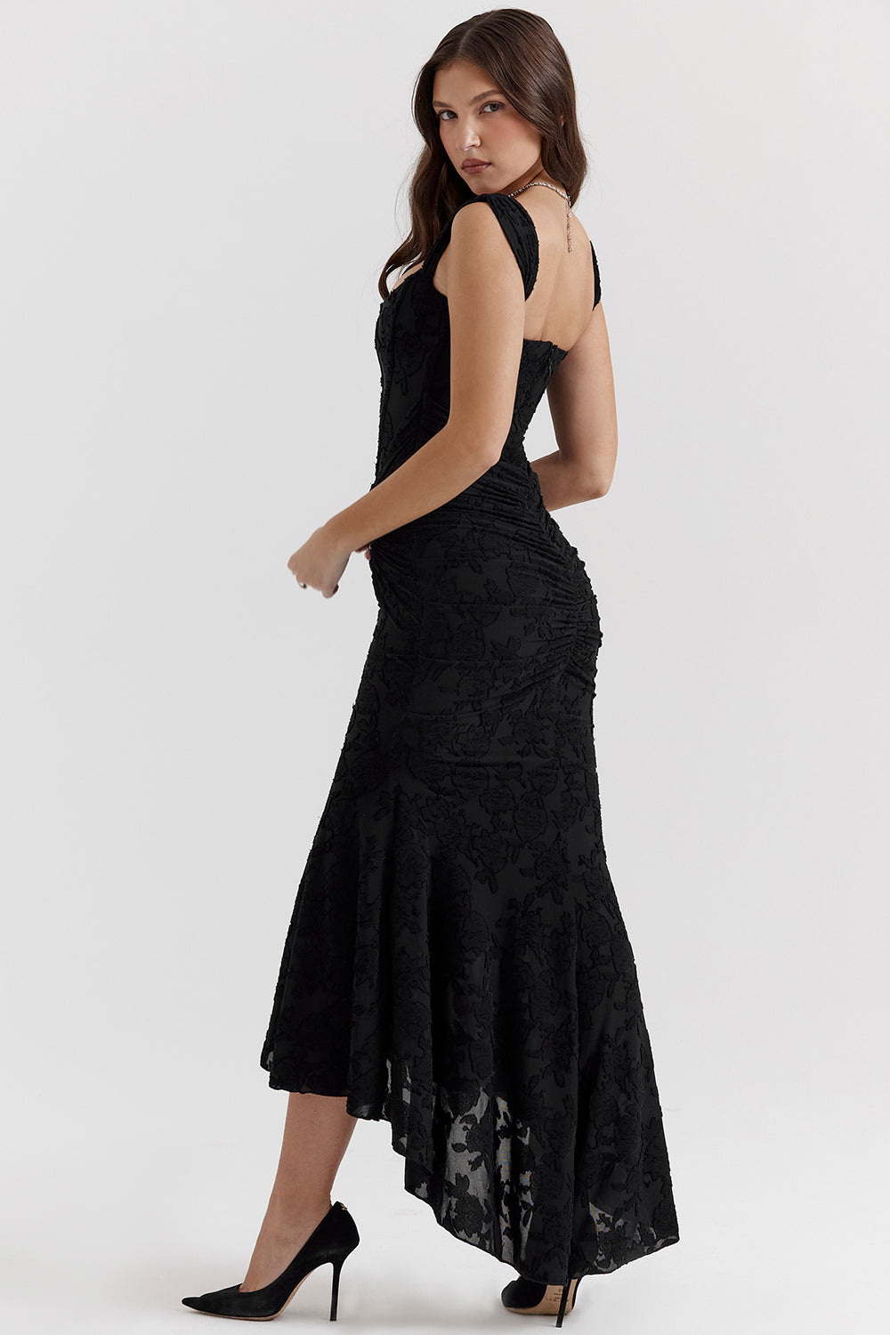 Alyia Elegant Pink Maxi Dress