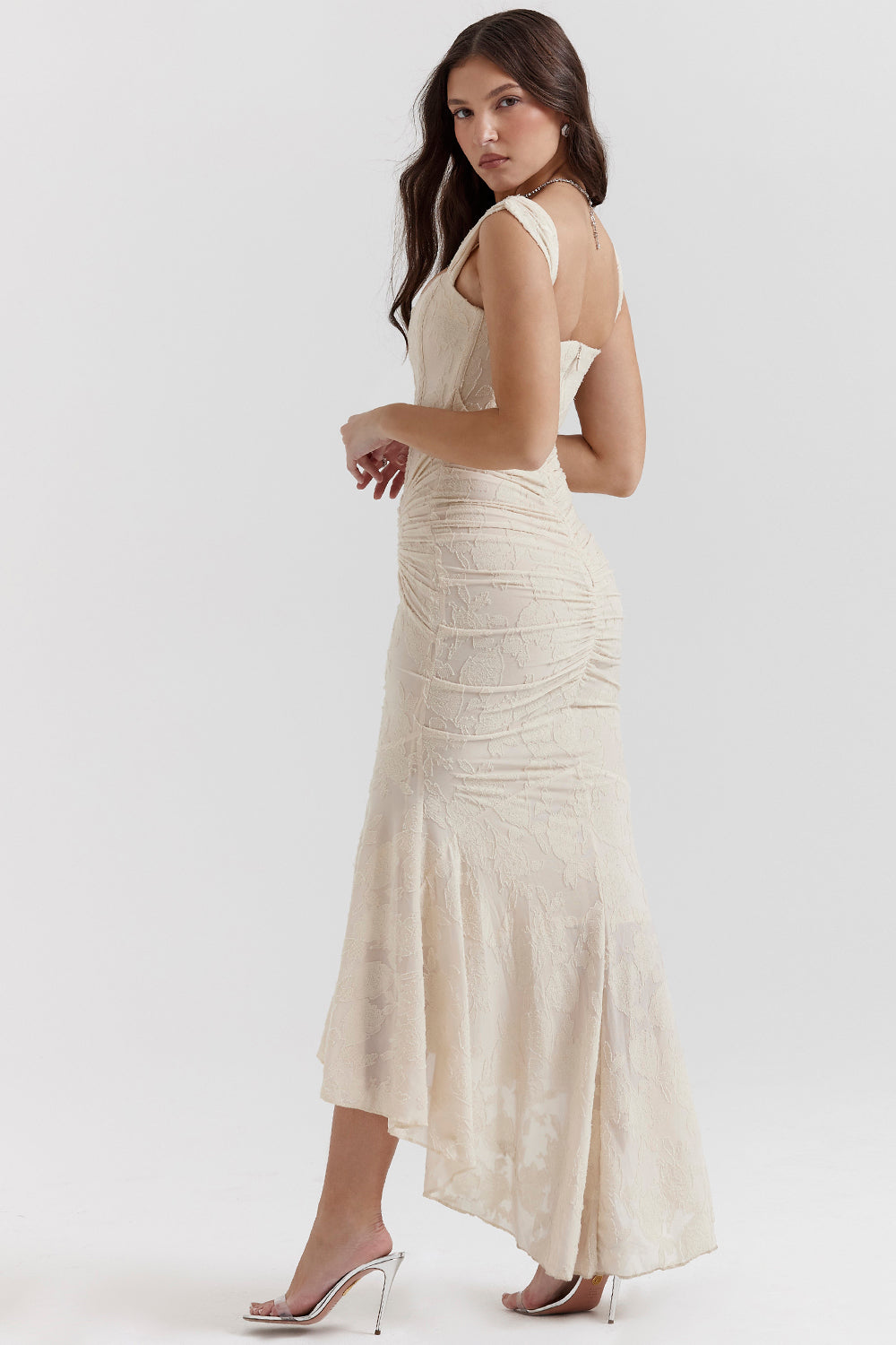 Alyia Elegant Pink Maxi Dress