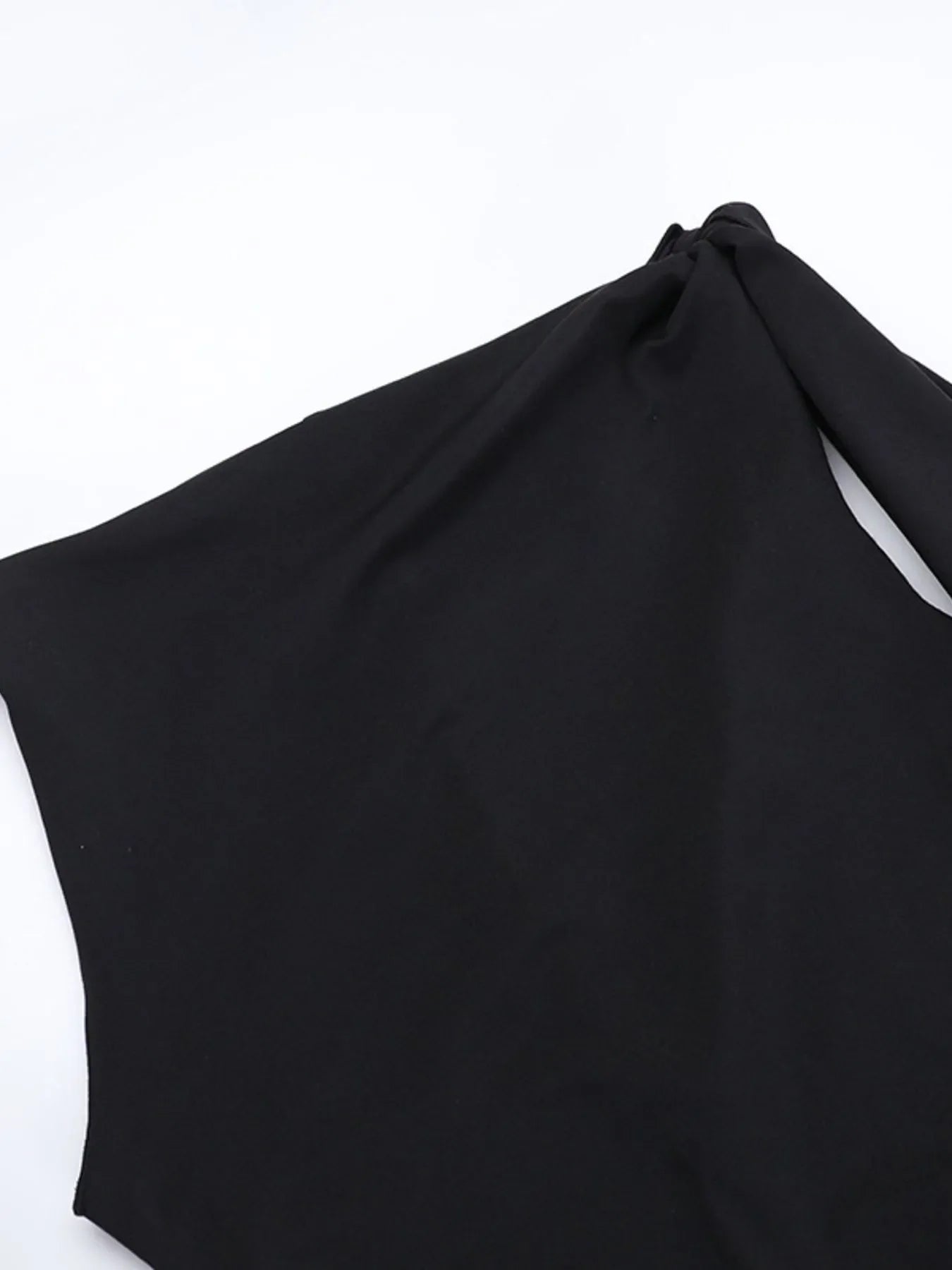 Asymmetrical Tied Sleeveless Maxi Dress