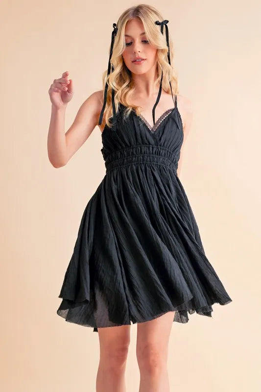 Aemi+Co Lace Detail Mini Cami Dress