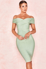 MEIGA OFF SHOULDER BANDAGE DRESS