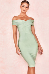 MEIGA OFF SHOULDER BANDAGE DRESS