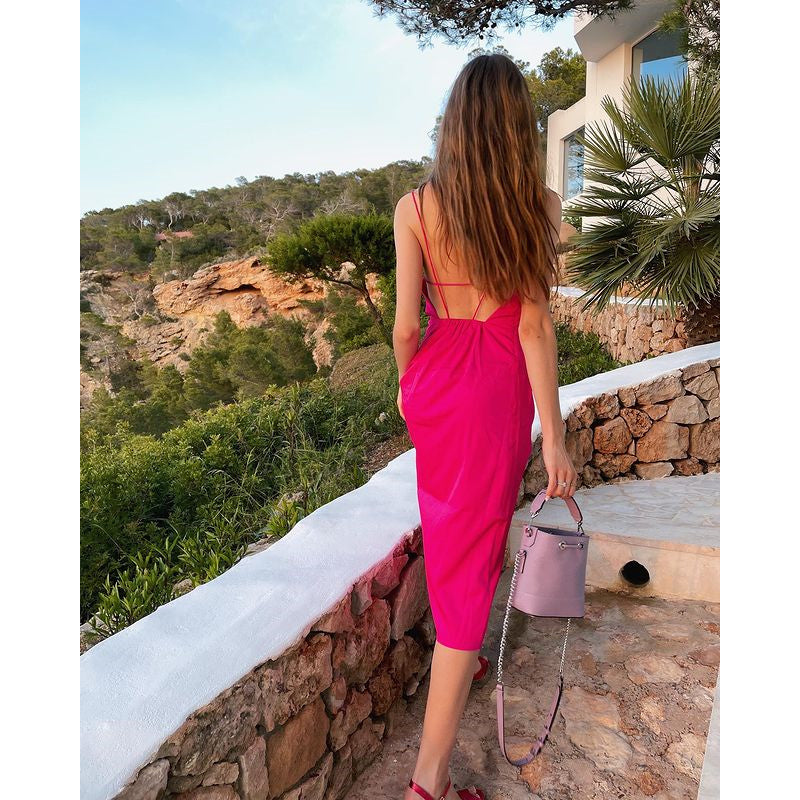 Seriya Night Party Slit Pink Dress