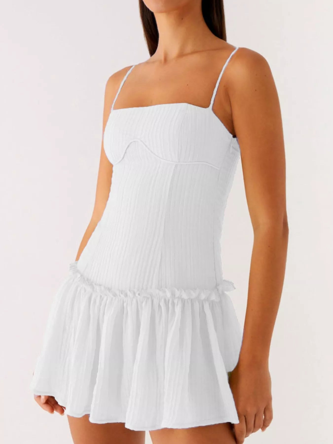 Ruffle Hem Cami Mini Dress