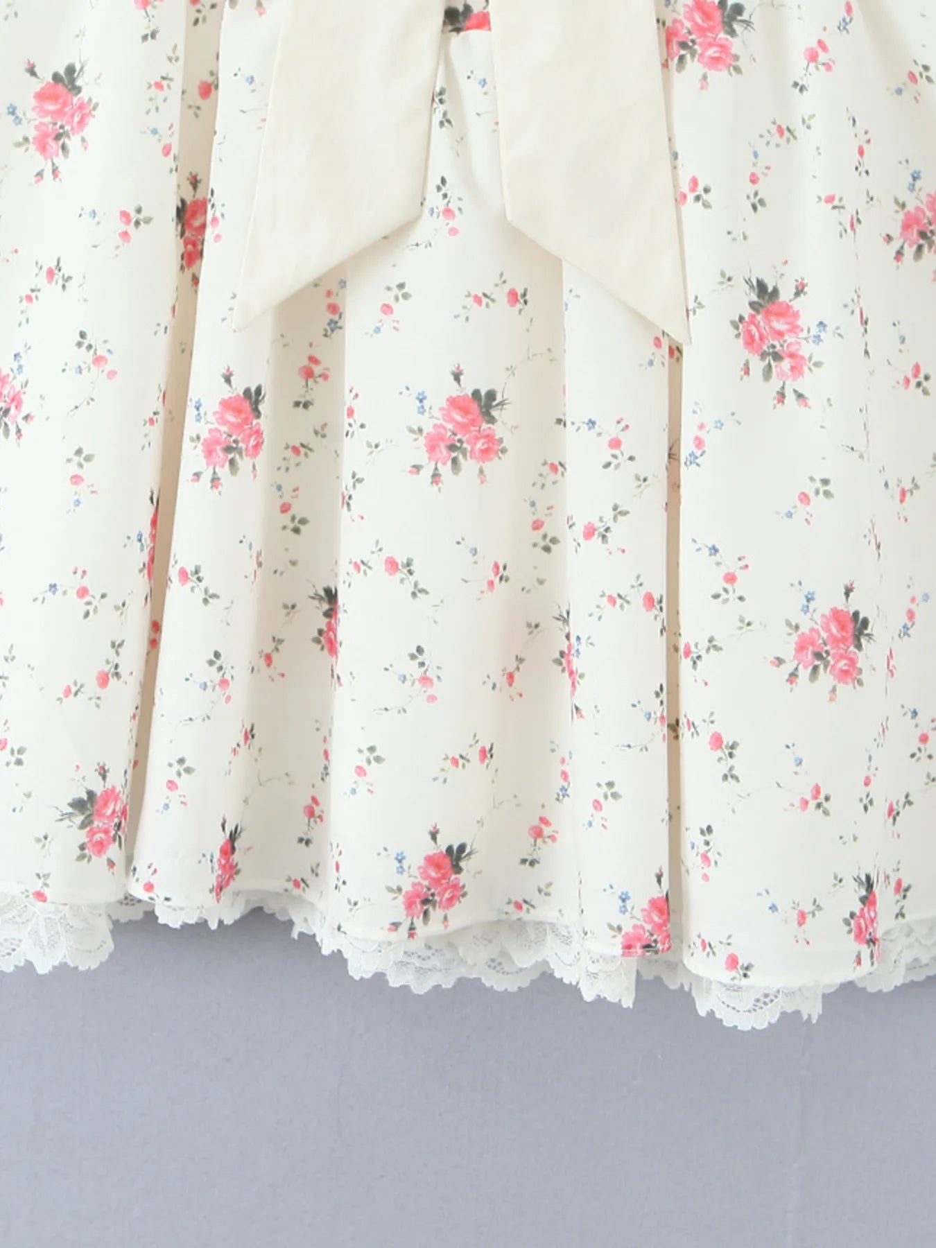 Off-Shoulder Floral Lace Trim Mini Dress