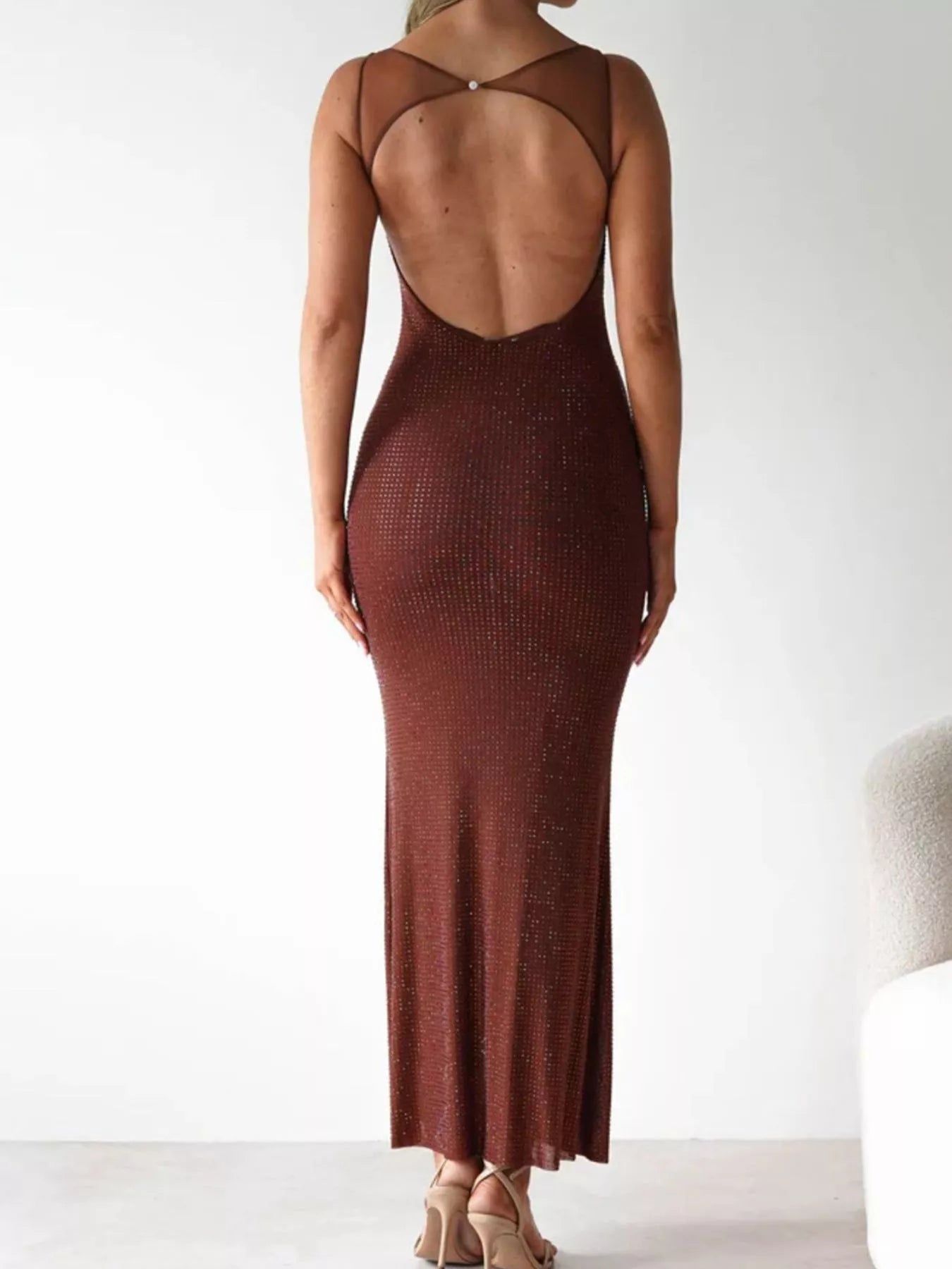 Backless Sleeveless Bodycon Maxi Dress
