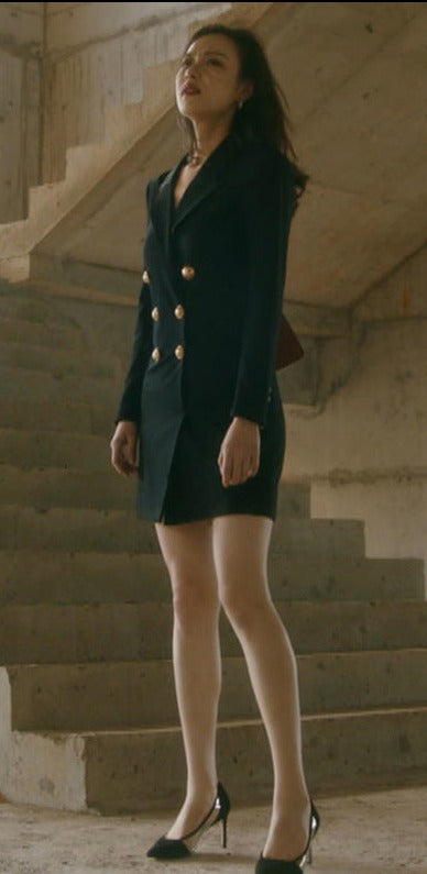ALYIA BLAZER DRESS-BLACK