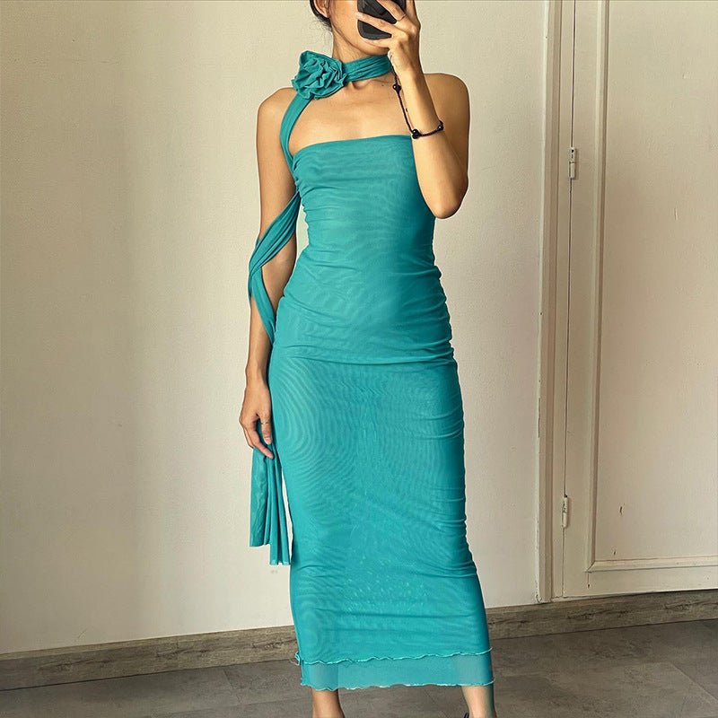 Rose Ribbon High Waist Dress