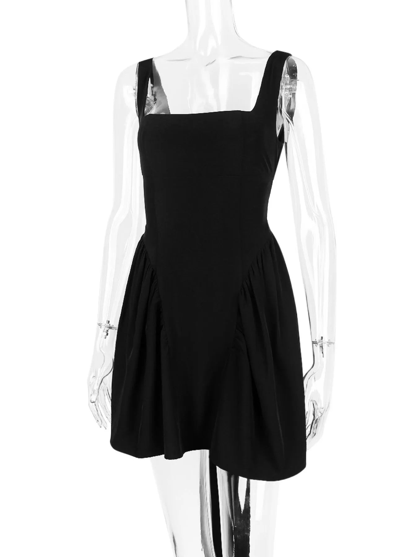 Backless Square Neck Mini Dress