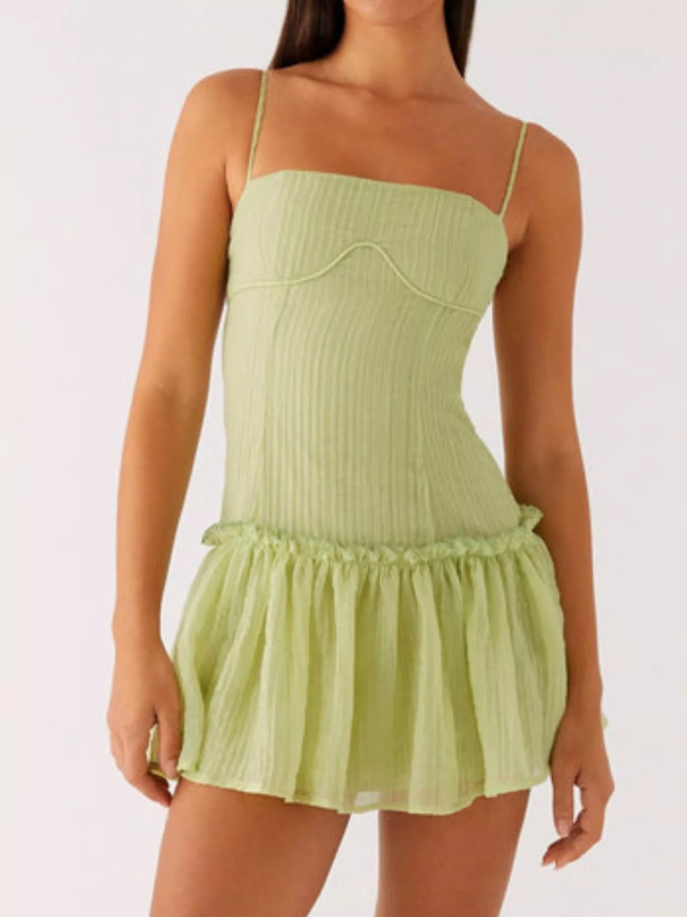 Ruffle Hem Cami Mini Dress