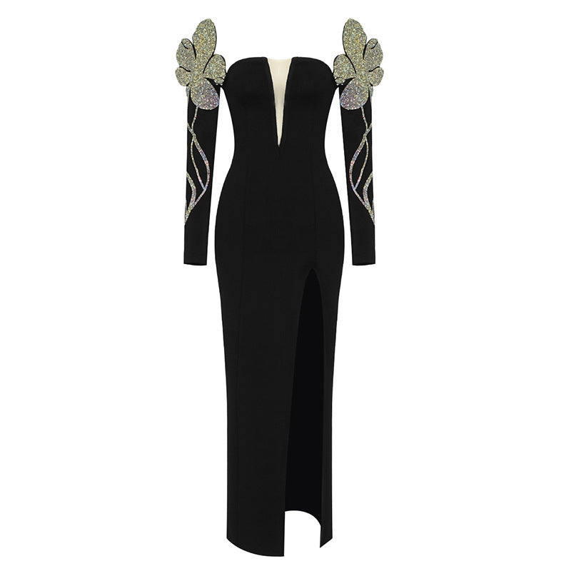Sheia Off Shoulder Maxi Bandage Dress