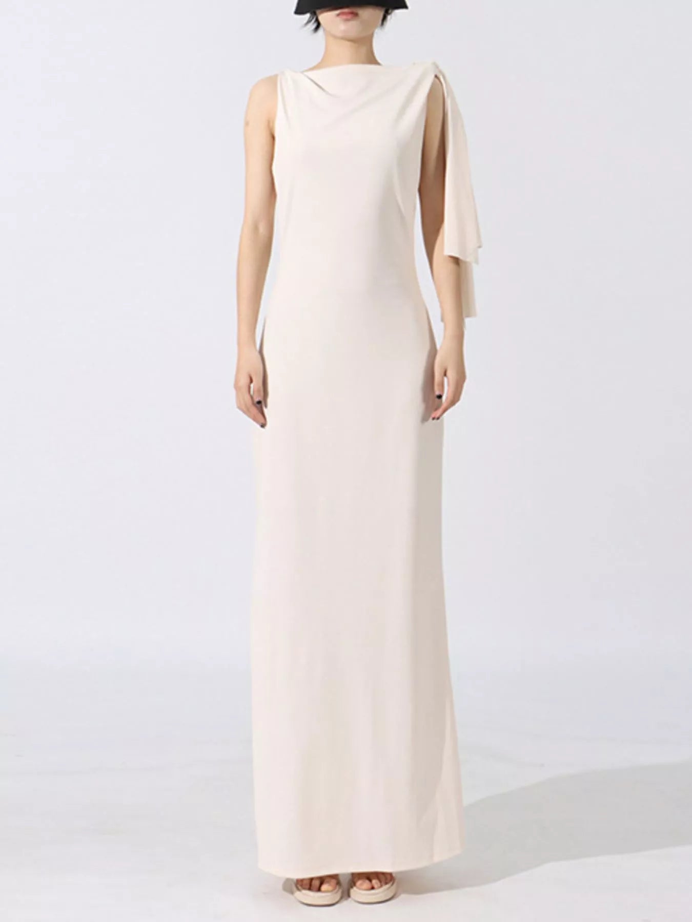 Tie Shoulder Sleeveless Maxi Dress