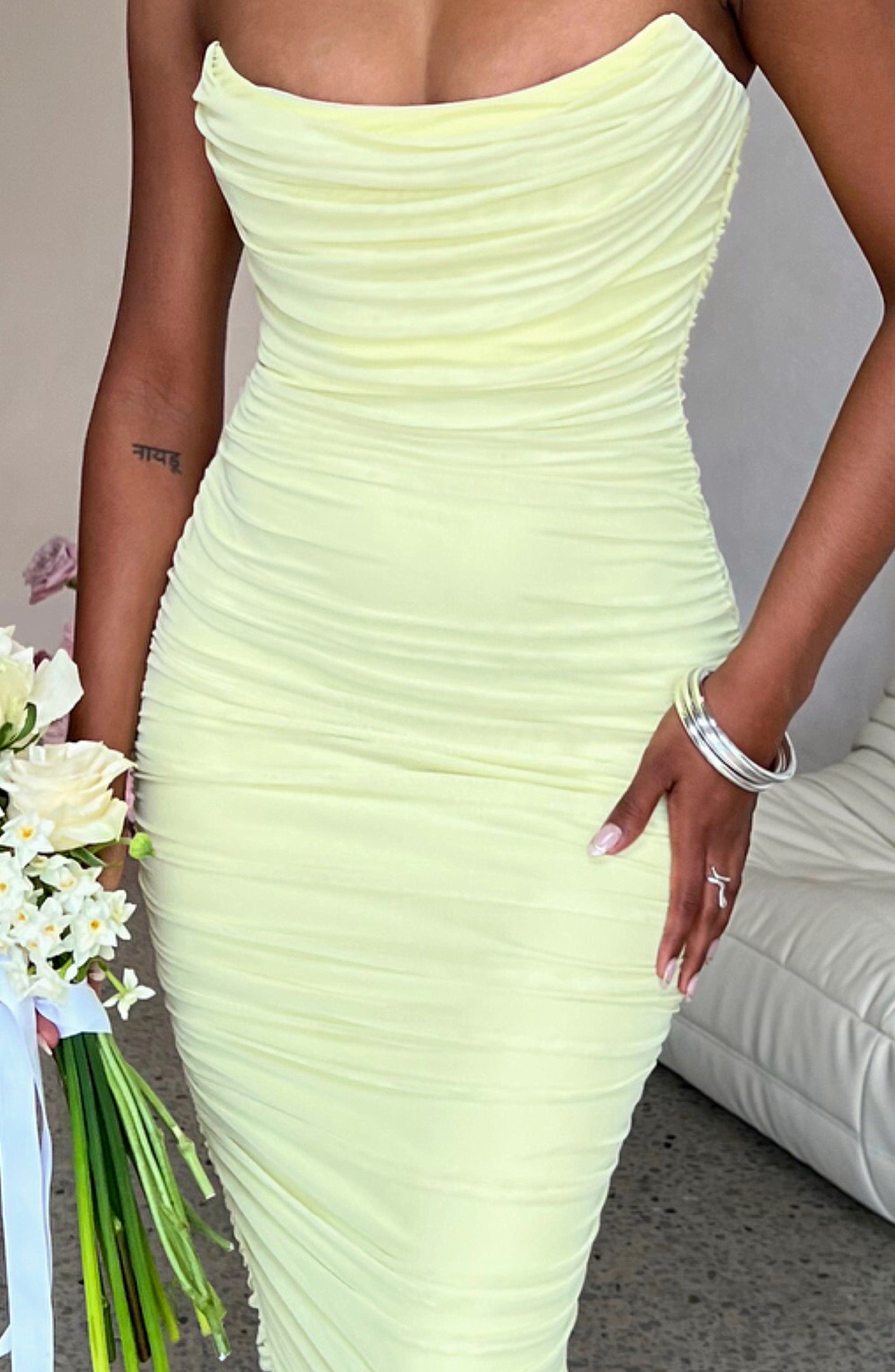 Lessa Maxi cute strapless Dress