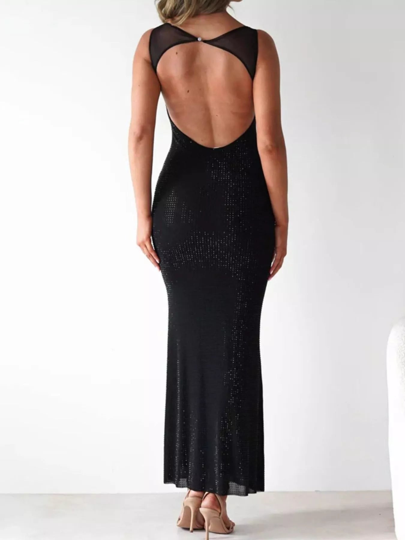 Backless Sleeveless Bodycon Maxi Dress