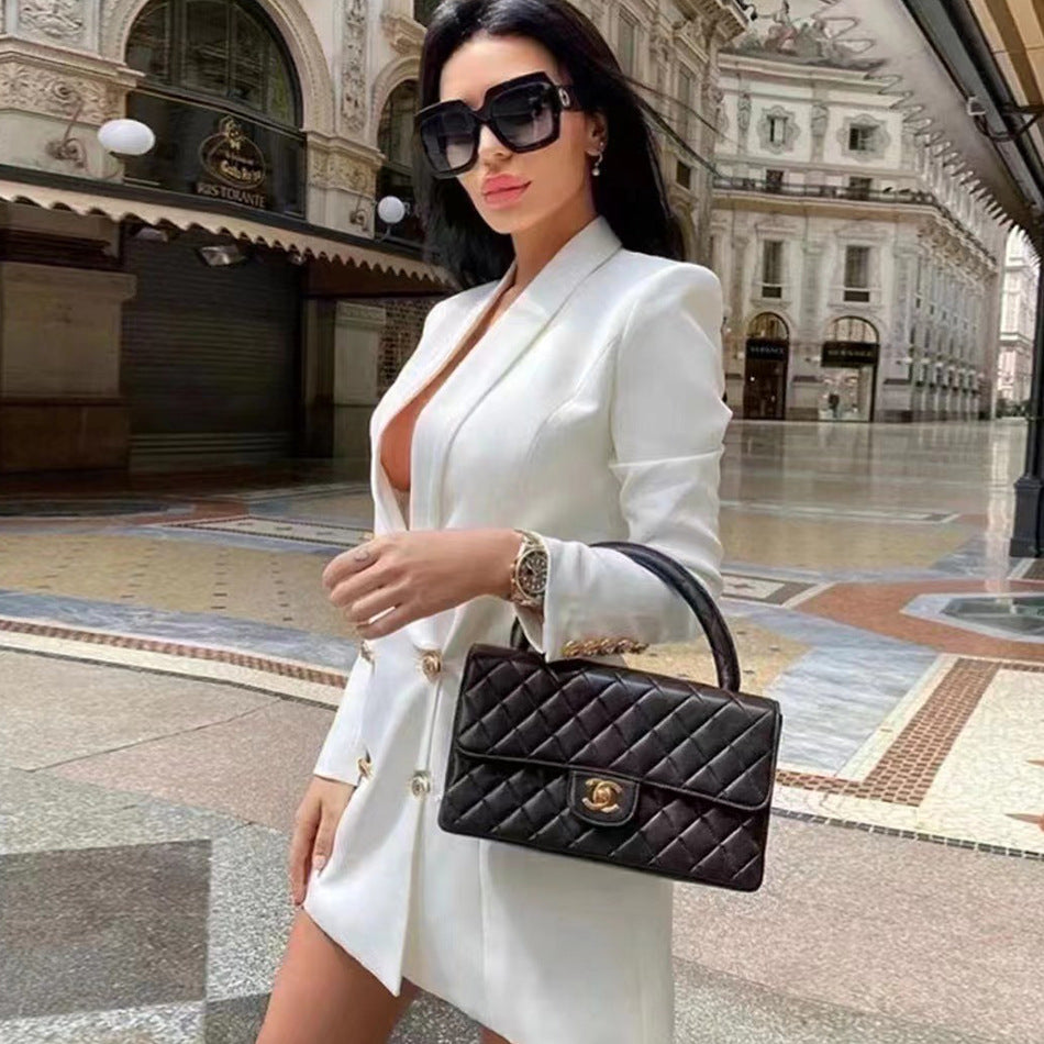 Long Sleeve Deep V-neck Elegant Blazer