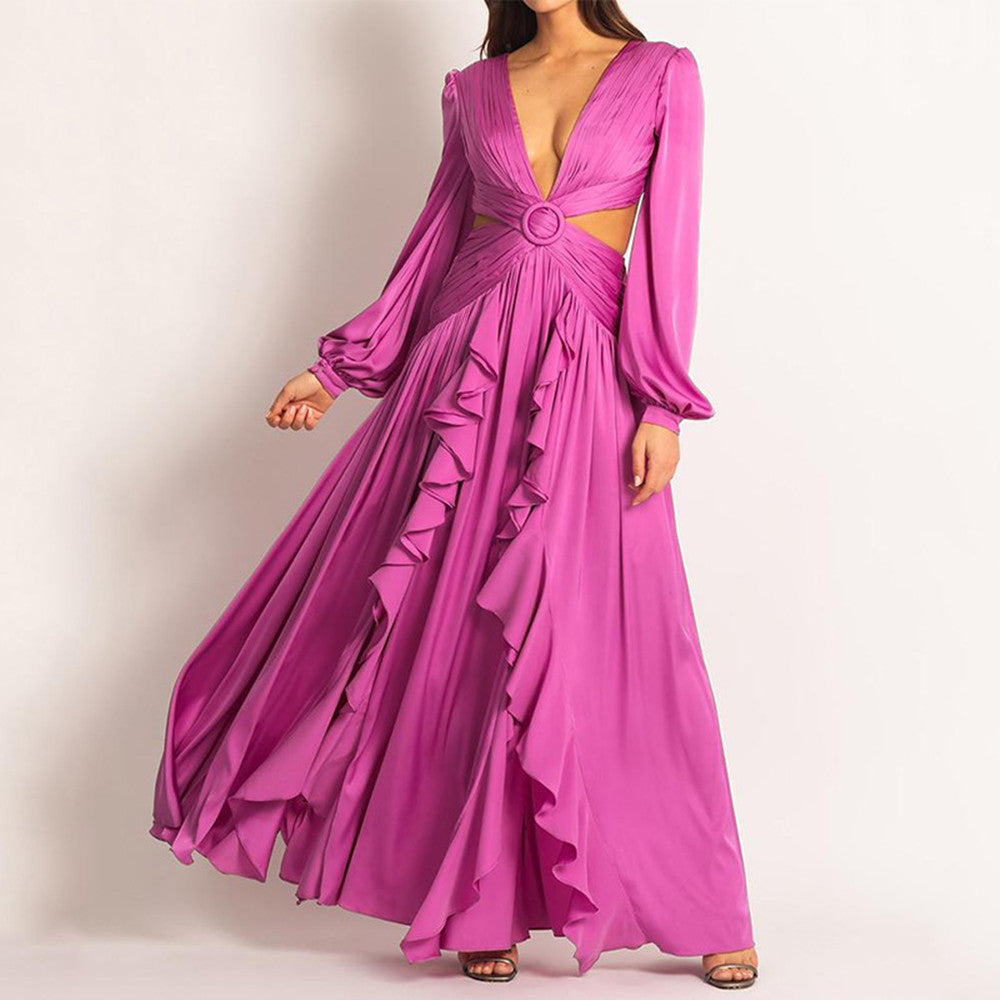 Selly V-Neck Summer Cutout Wedding Dress