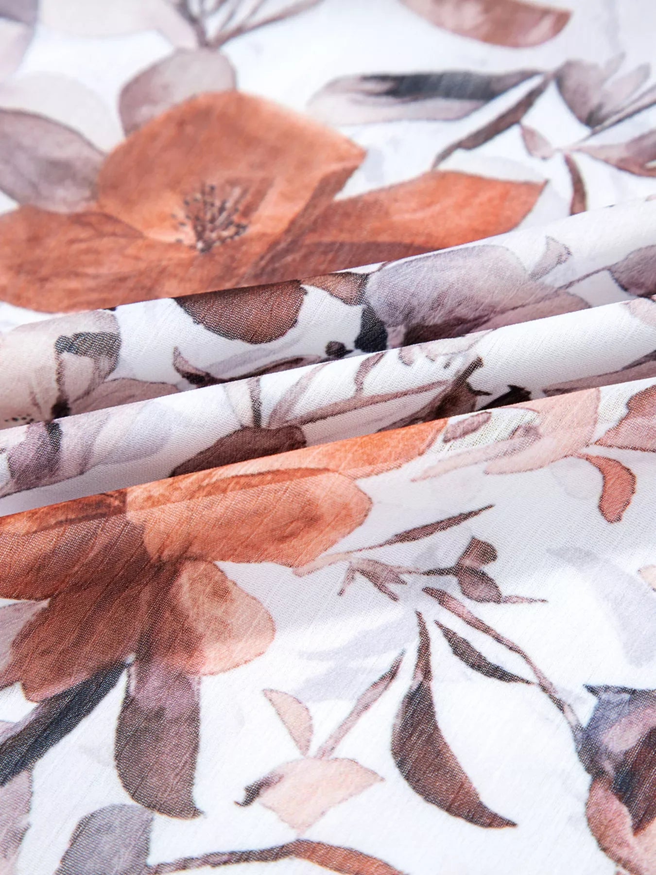 Floral Print Sweetheart Neck Long Sleeve High Waist Mini Dress