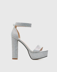Xiu Rhinestone Strap Platform Sandals