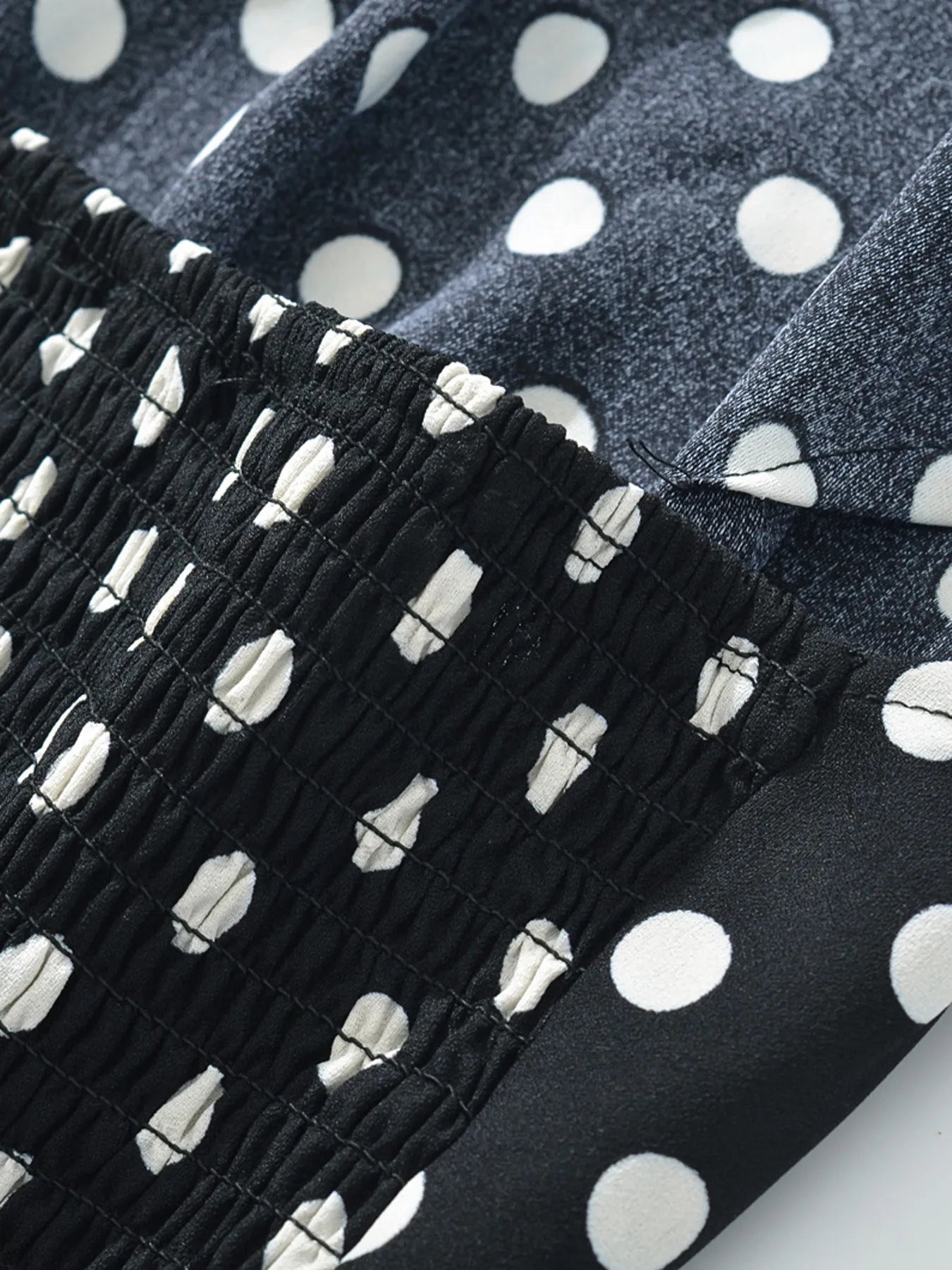 Polka Dot One-Shoulder Top and Mini Skirt Set