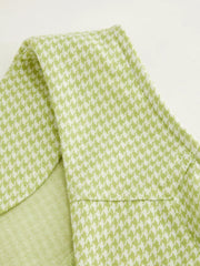 Gingham Button-Front A-Line Mini Dress