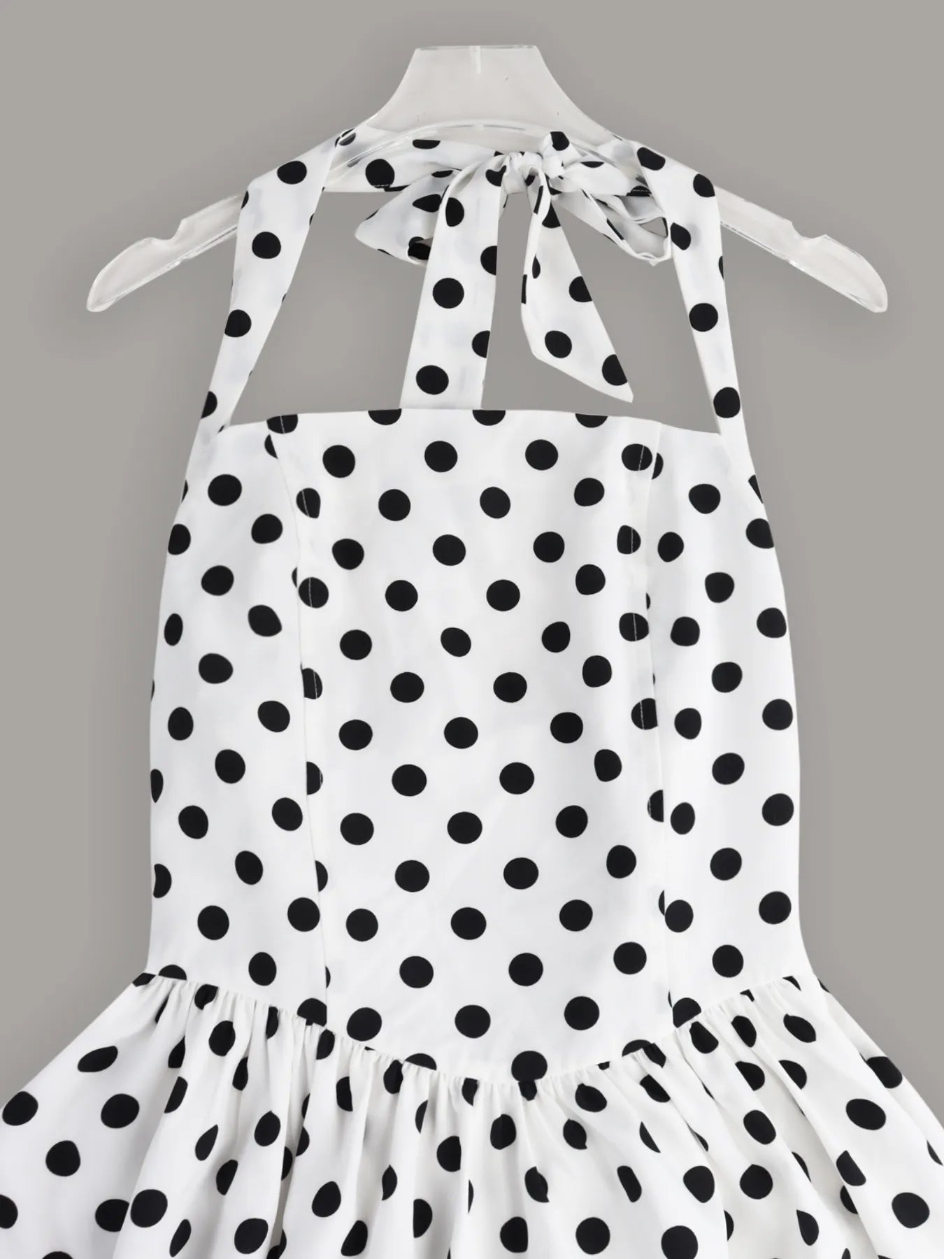 Polka Dot Halter Neck Mini Dress