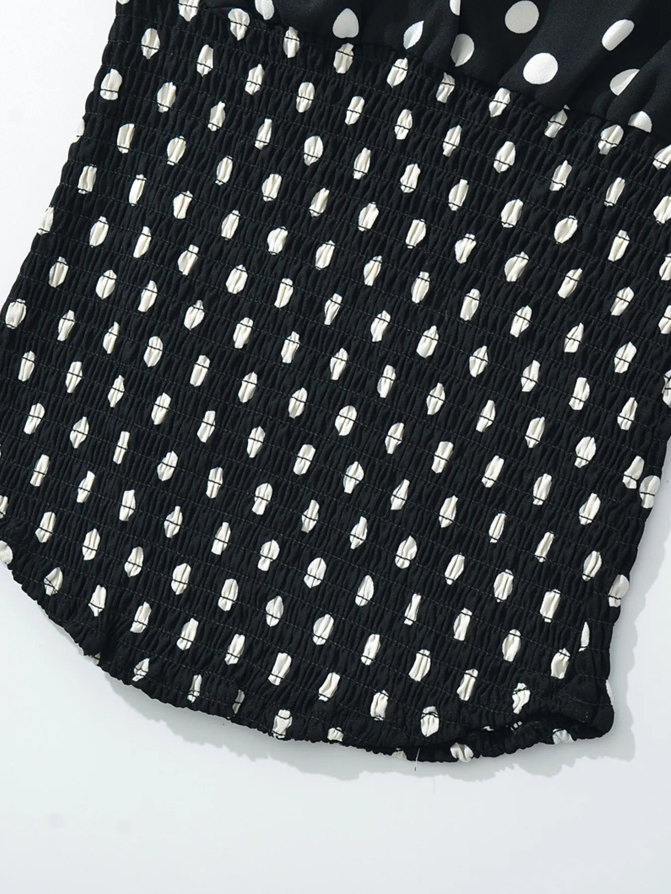 Polka Dot One-Shoulder Top and Mini Skirt Set