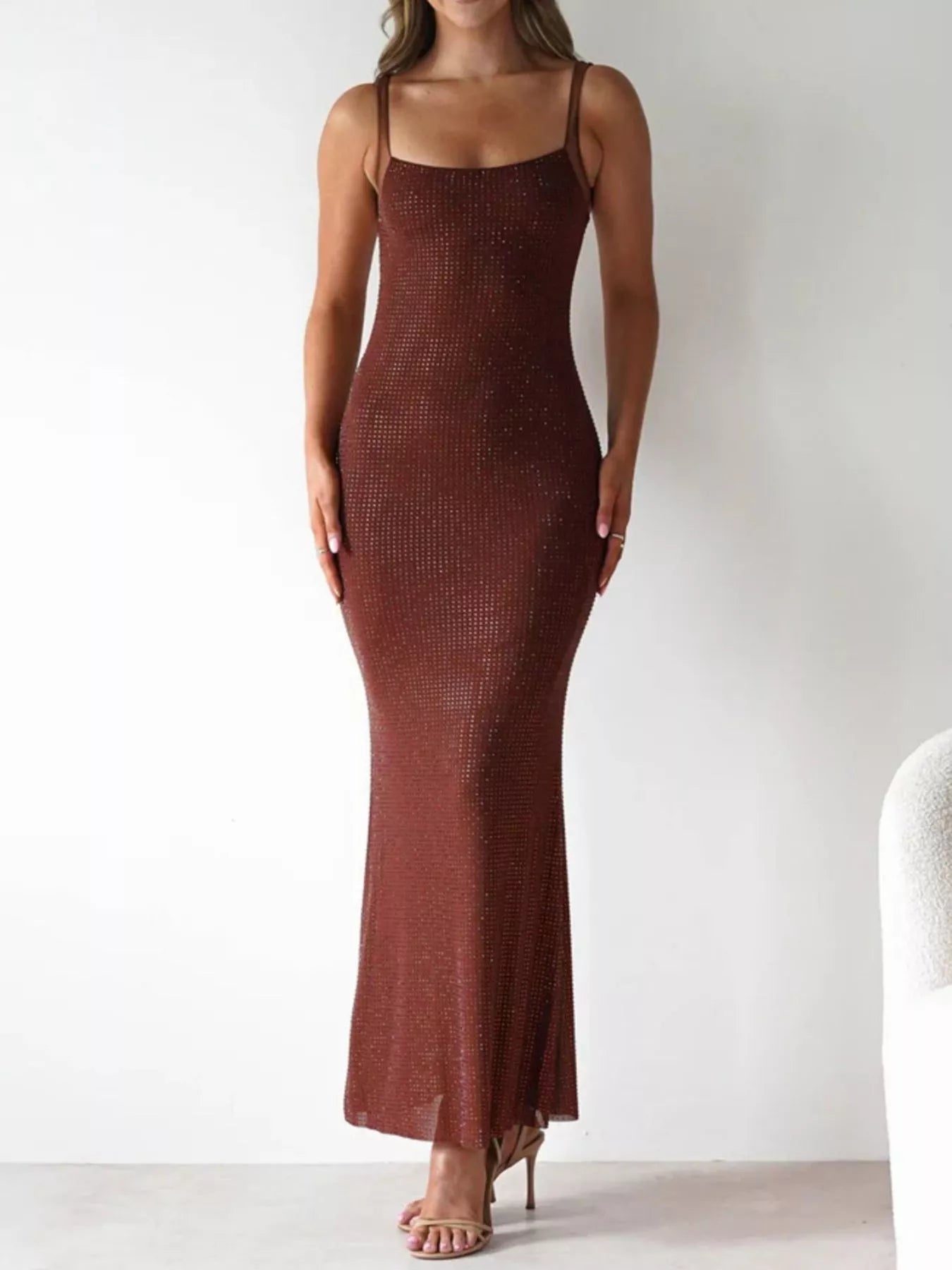Backless Sleeveless Bodycon Maxi Dress