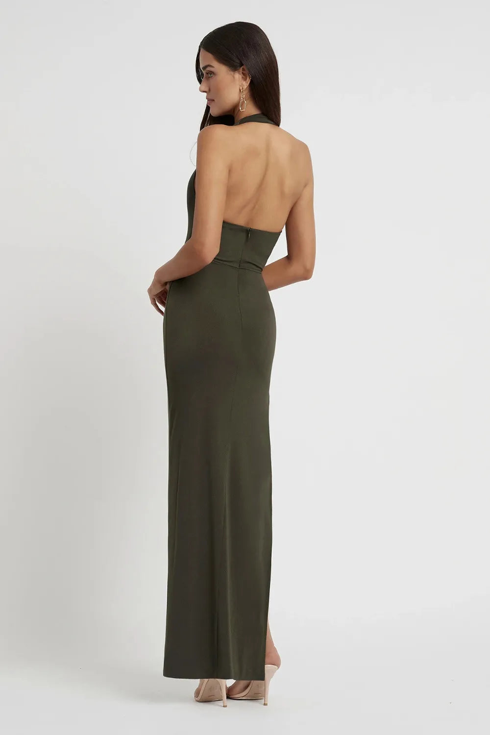 Alana Halter Backless Knitted Bandage Dress