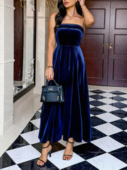 Ruched Tube Midi Dress